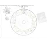 Round, semi-recessed porcelain washbasin Recsk