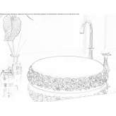 Round ceramic washbasin Ayvalik