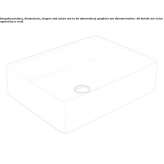 Rectangular countertop ceramic washbasin Rude