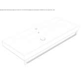 Rectangular ceramic washbasin with a towel rack Exmouth