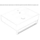 Single rectangular ceramic washbasin with towel rail Woumen