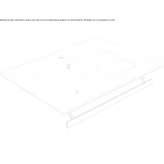 Rectangular washbasin with a towel rack Riebini