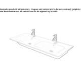 Double washbasin with overflow Atoka