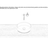 Round countertop washbasin made of enamelled steel Fraser