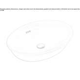Oval countertop ceramic washbasin Fizes
