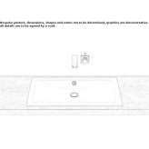 Built-in washbasin in glazed steel Cuba
