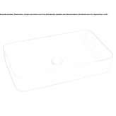 Rectangular countertop ceramic washbasin Martinez
