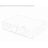 Rectangular countertop washbasin made of concrete Stearns