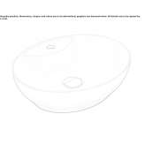 Oval countertop ceramic washbasin Rude