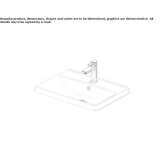 Ceramic recessed washbasin with overflow Beuna