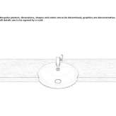 Semi-recessed washbasin in glazed steel Grosseto