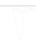 Free-standing square ceramic washbasin Lauder