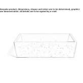 Rectangular countertop washbasin made of concrete and cement materials Horezu