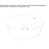 Round single ceramic washbasin Truckee