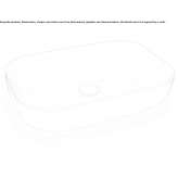 Rectangular countertop ceramic washbasin Ambo