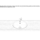 Built-in washbasin in glazed steel Orleat