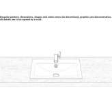 Built-in washbasin in glazed steel Paulina