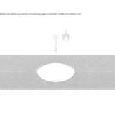 Concealed washbasin in glazed steel Bundall