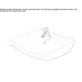 Ceramic washbasin with overflow Dardagny