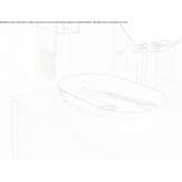 Oval, single opal countertop washbasin Saughall