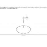 Concealed washbasin in glazed steel Cullera
