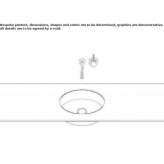 Concealed washbasin in glazed steel Mokrsko
