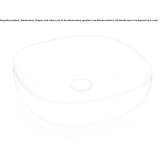 Square ceramic washbasin, countertop Ambo