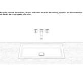 Built-in washbasin in glazed steel Voloshka