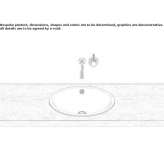 Built-in washbasin in glazed steel Fulham