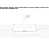 Glazed steel washbasin Bibiana