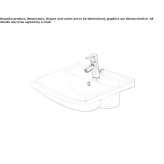 Partially recessed ceramic washbasin Dardagny