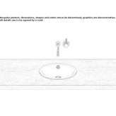Built-in washbasin in glazed steel Anamas