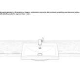 Semi-recessed washbasin in glazed steel Gjergjan