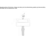 Glazed steel washbasin Mios