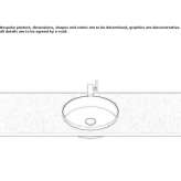 Built-in washbasin in glazed steel Opishnya