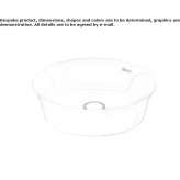 Ceramic countertop washbasin, round, single Truckee