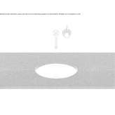 Concealed washbasin in glazed steel Peronnes