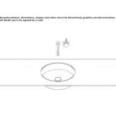 Concealed washbasin in glazed steel Ores