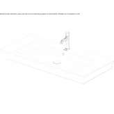 Prostokątna pojedyncza umywalka ceramiczna z przelewem Truckee