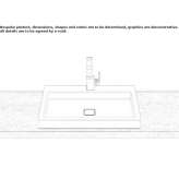 Sloping washbasin made of glazed steel Lepuix
