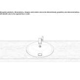 Built-in washbasin in glazed steel Nesvoya