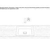 Built-in washbasin in glazed steel Rapids