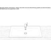 Built-in washbasin in glazed steel Annville