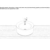 Sloping washbasin made of glazed steel Wardin