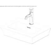 Rectangular, single ceramic washbasin mounted to the wall Truckee