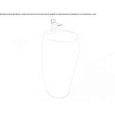 Free-standing ceramic washbasin Kishuara
