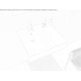 Rectangular single ceramic washbasin Poricany