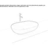 Oval countertop ceramic washbasin Soprana