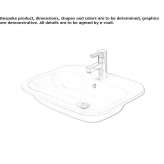 Umywalka ceramiczna wpuszczana Odemira