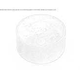 Round countertop washbasin made of Pece stone Driebes
